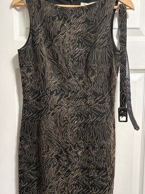 Cache Luxe Metalic Embroidered Sheath Dress Size 8